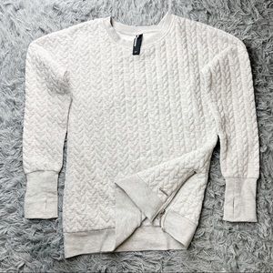 Mondetta MPG textured Quilted Pullover Sweatshirt Size Small